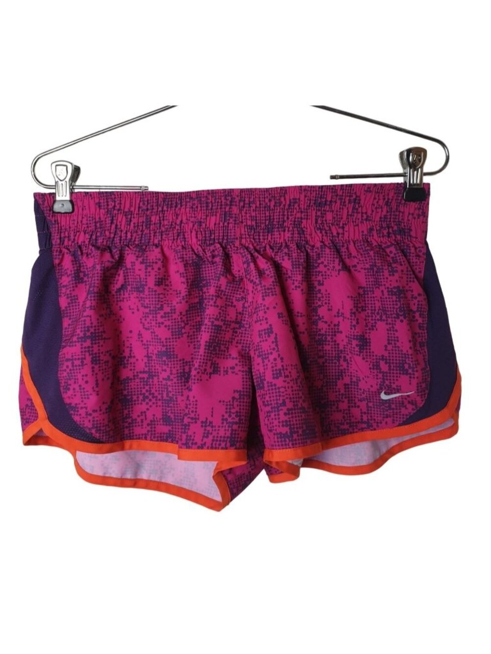 Nike Womens M Running Shorts Pink Ppl Lined 3" Athletic Dash Dri-Fit Sporty Yoga